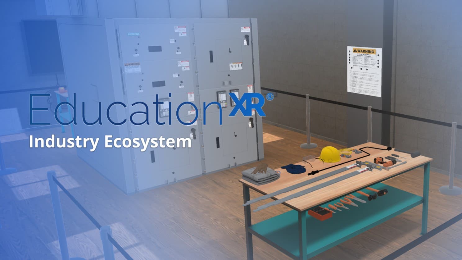 Siemens Pneuma training platform — electrical trade workforce ecosystem with EducationXR-authored XR training modules